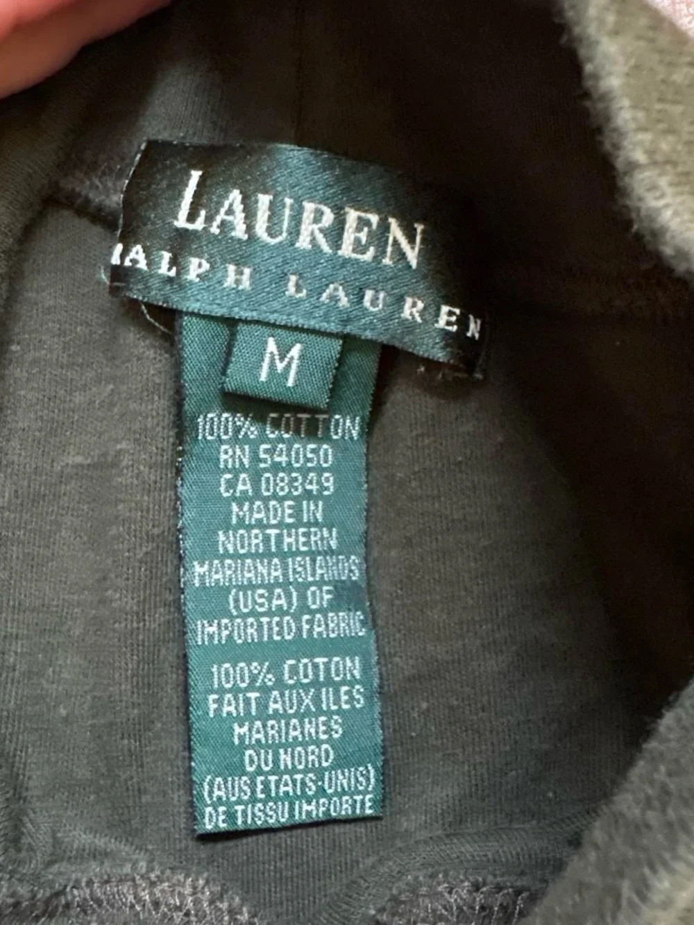 Vintage Lauren Ralph Lauren Forest Green Mock Neck Top - Size M - Picture 3 of 3